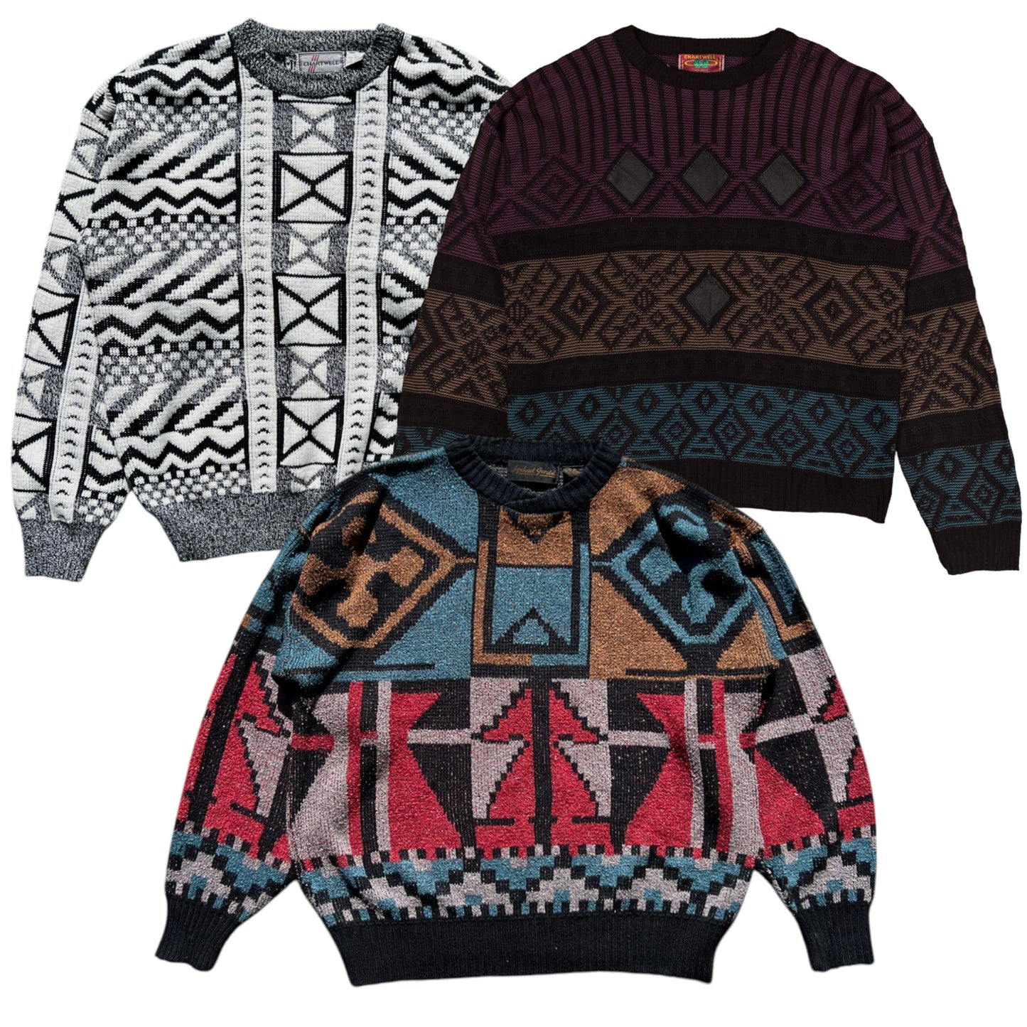 Vintage Crazy Pattern Knitwear