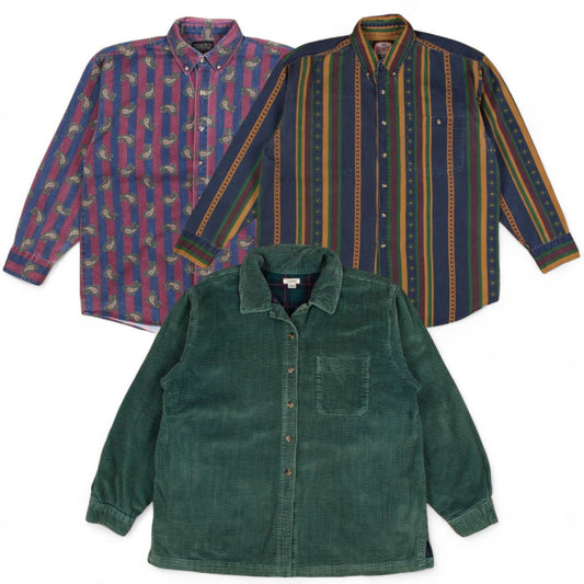 Vintage 90s Stripe Pattern Shirts