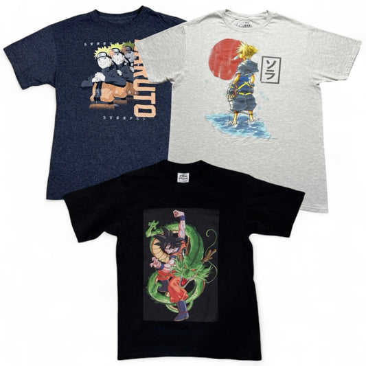 Retro Anime Print T-shirts