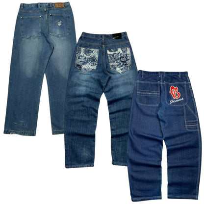Hip-Hop Embroidered Baggy Jeans
