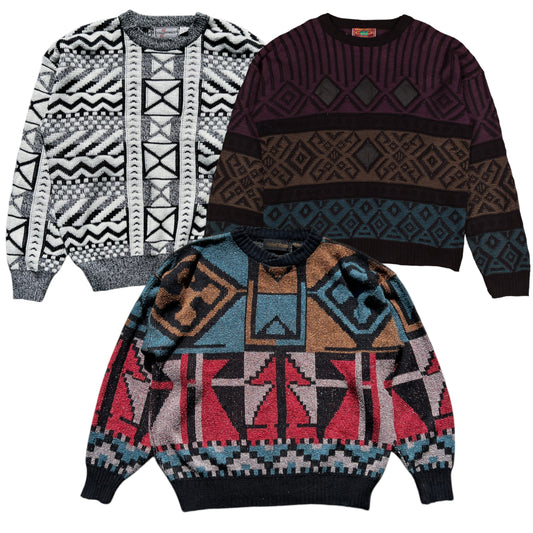Vintage Crazy Pattern Knitwear