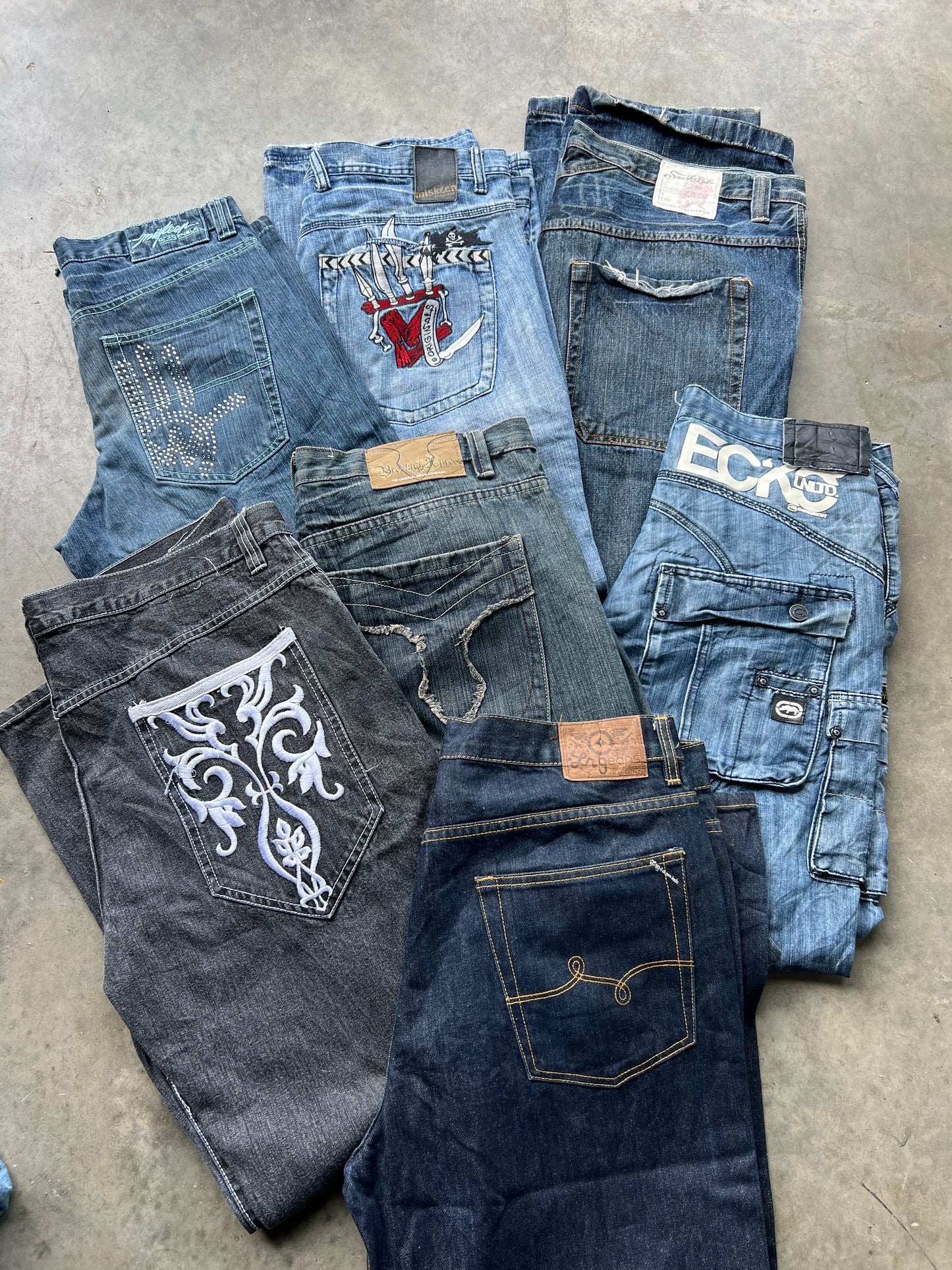 Hip-Hop Embroidered Baggy Jeans