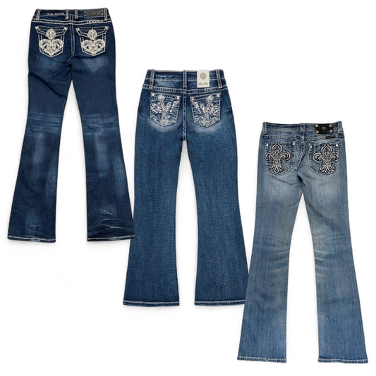 Vintage Womens Y2K Branded Miss Me Embroidered Jeans