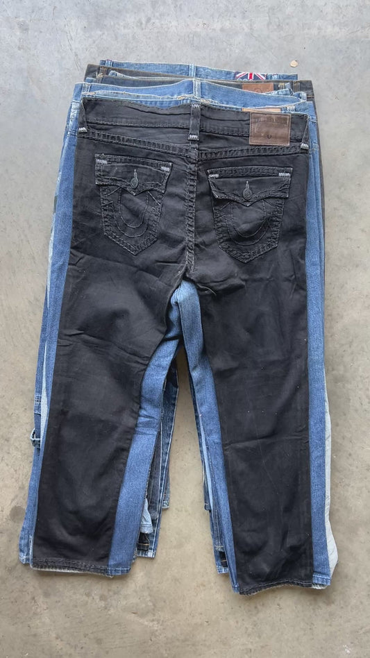 Hip Hop Baggy Y2K Embroidered Jeans x 20 Pairs