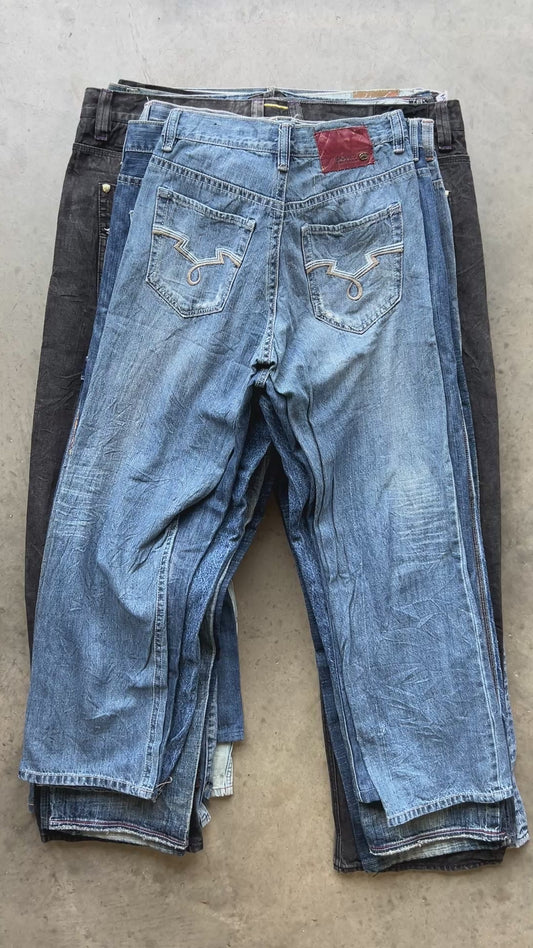 Hip Hop Baggy Y2K Embroidered Jeans x 20 Pairs