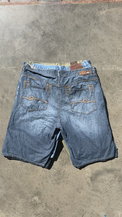 Hip-hip Embroidered Denim Baggy Jorts